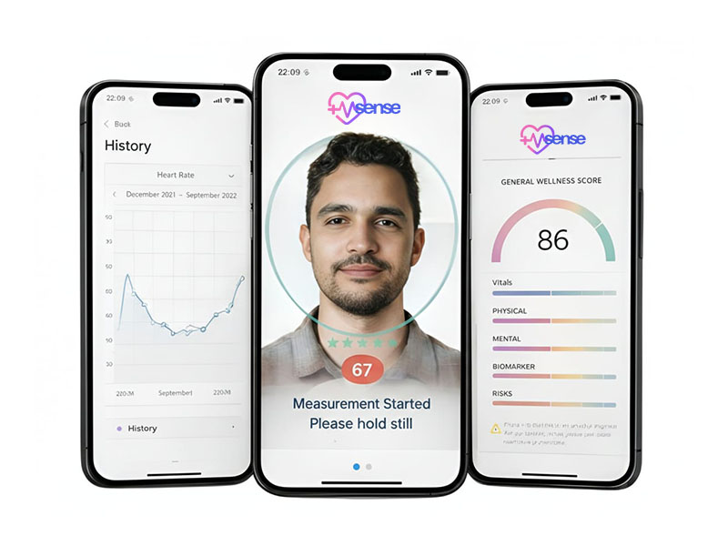 Facial wellness scan illustration